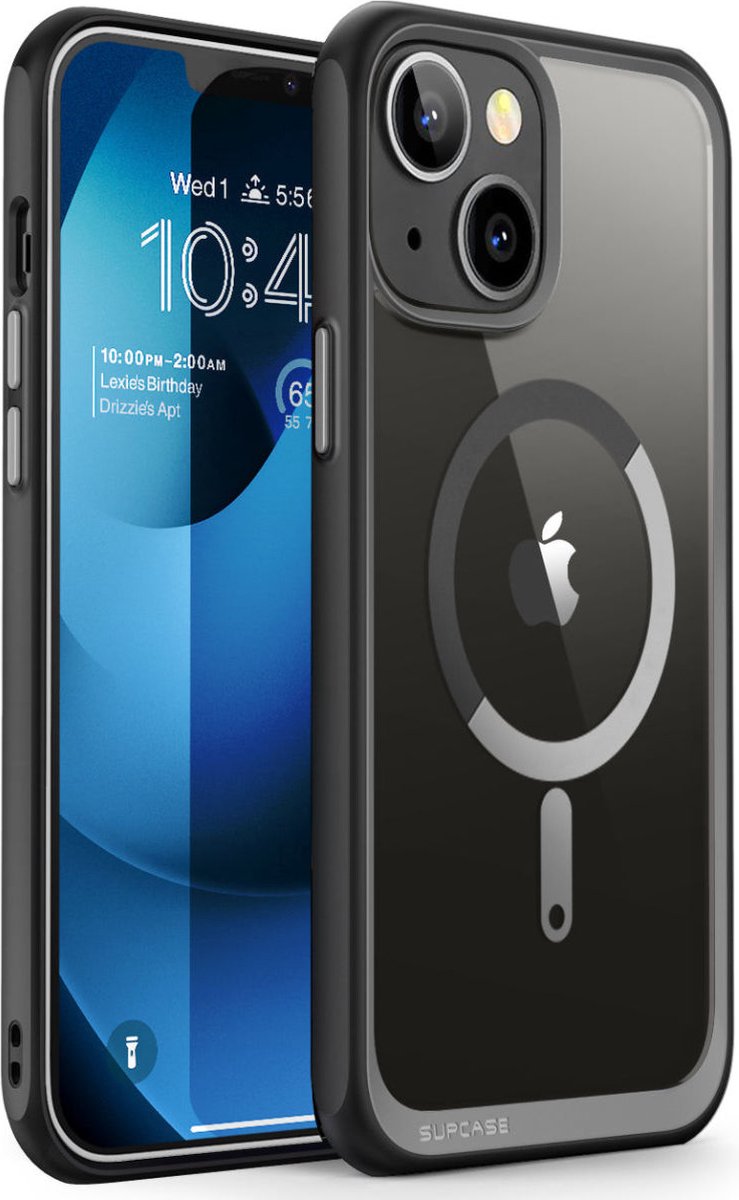 Geschikt voor Supcase Geschikt Mag Apple iPhone 14 Plus Hoesje Back Cover Zwart