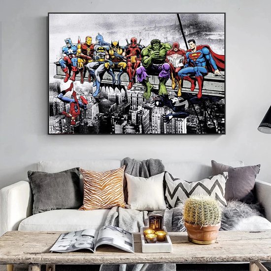 Toile de super-héros Disney Marvel Avengers - Affiche Art de Luxe