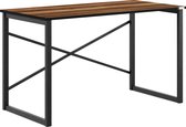 FurniChic, computertafel, bureau computertafel, laptop en PC tafel, studie bureau, industrieel ontwerp, voor thuiskantoor, eenvoudige montage, barok walnoot- maat 120x60x73 cm((lxbxh)