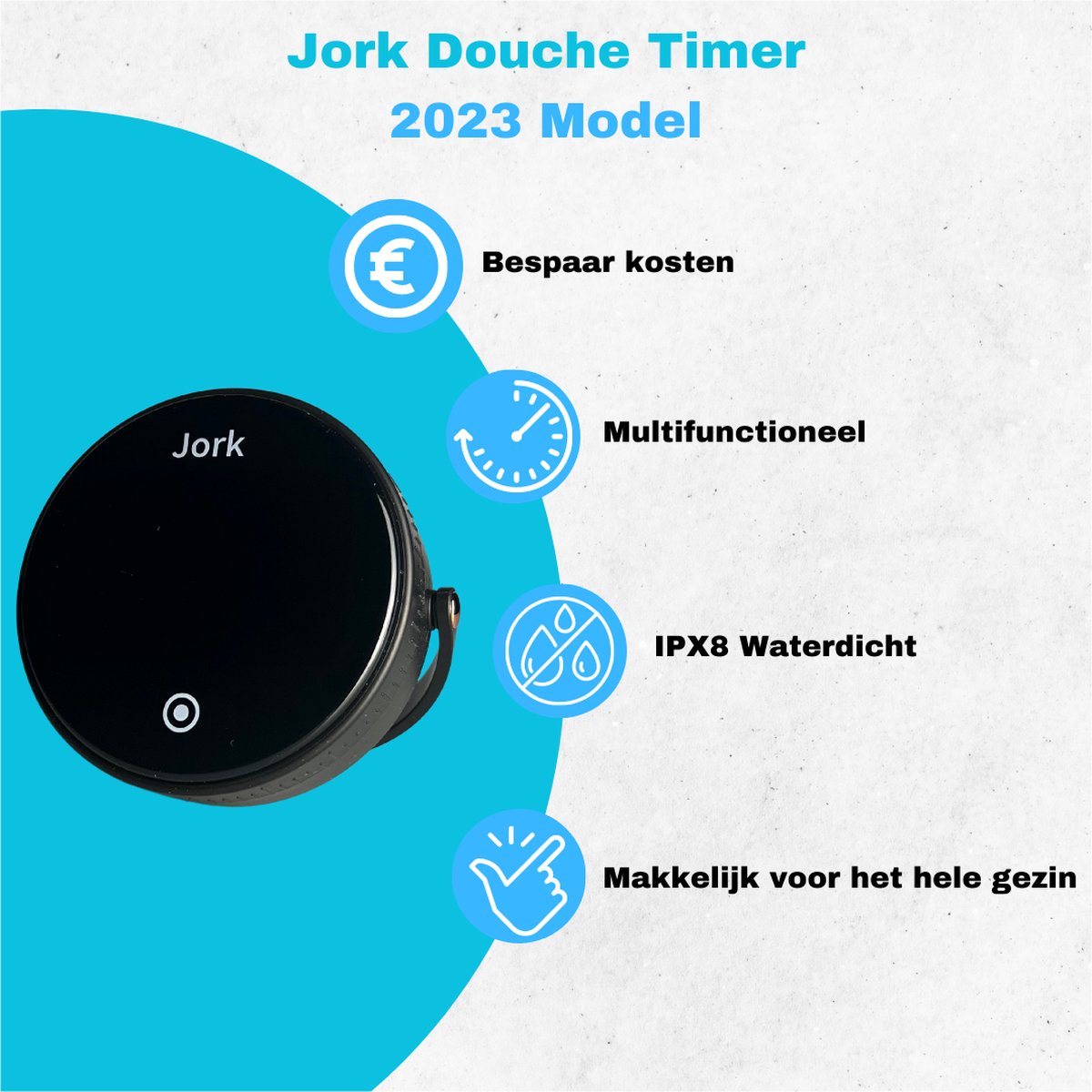 Jork Douche timer Douchetimer Badkamer klok Doucheklok