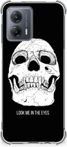 Beschermhoes Motorola Moto G53 Telefoon Hoesje met doorzichtige rand Skull Eyes