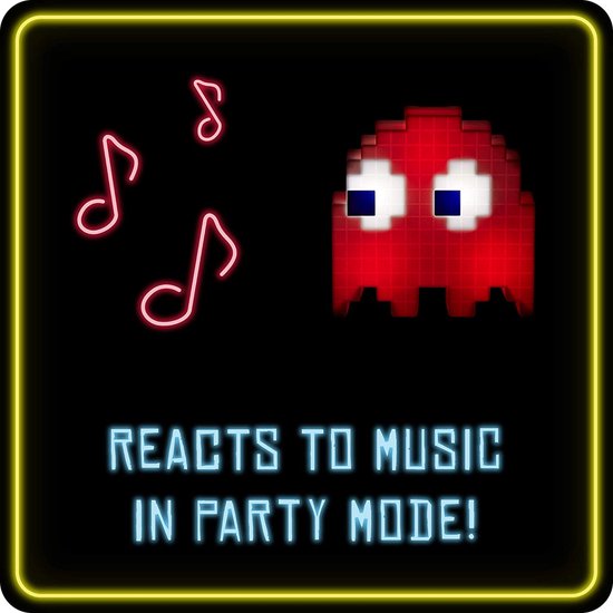 Pac-Man - Ghost Nachtlamp - Bureaulamp 16 kleuren LED met Party Mode van Paladone — afbeelding 5