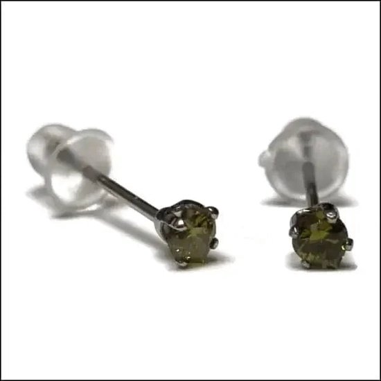 Aramat jewels ® - Zirkonia zweerknopjes hartje 3mm oorbellen rood chirurgisch staal