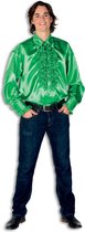 Wilbers & Wilbers - Jaren 80 & 90 Kostuum - Dolle Disco Ruches Blouse Groen Man - groen - XS - Carnavalskleding - Verkleedkleding