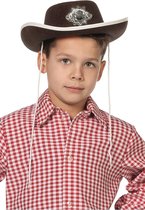 Cowboyhoed met ster kind  bruin