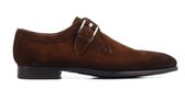 Magnanni Mannen Suède Gespschoenen / Herenschoenen / Instapper 16618 - Cognac - Maat  43.5