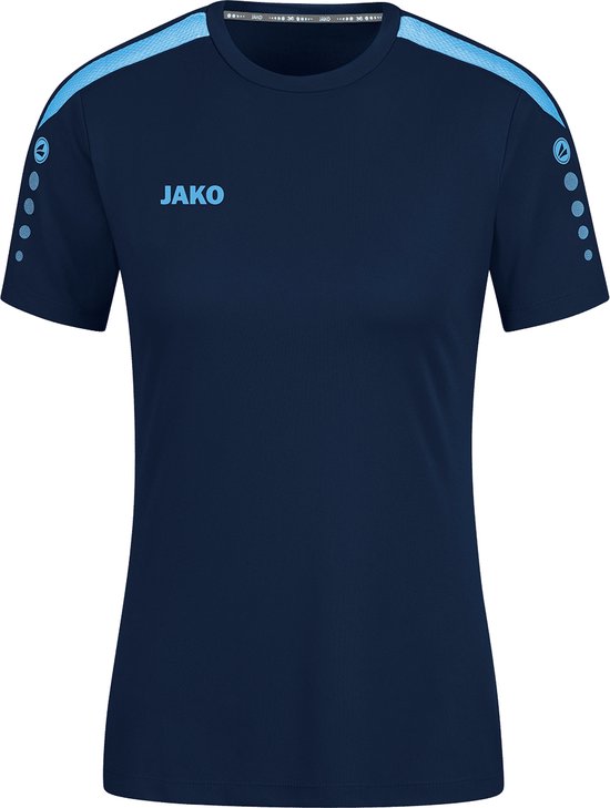 JAKO Shirt Power Korte Mouw Dames Marine-Blauw Maat 38