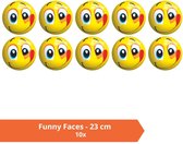 Bal - Voordeelverpakking - Funny Faces - 23 cm - 10 stuks