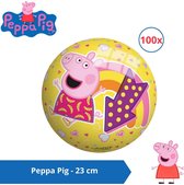 Bal - Voordeelverpakking - Peppa Pig - 23 cm - 100 stuks