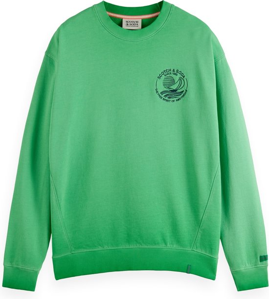 Cold dye sweatshirt with chest artwork Amazon Green (171673 - 5612)
