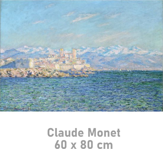 Canvas Schilderij * Claude Monet Antibes, Afternoon Effect * - Kunst aan je Muur - Modern Impressionisme - kleur - 60 x 80 cm