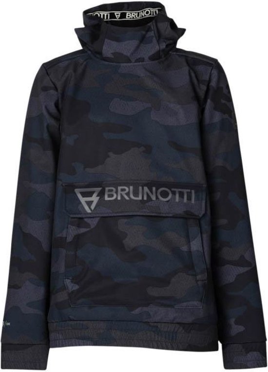 Brunotti Cranemory-AO Jongens Anorak Softshell Jas| Camouflage Grijs - Zwart - 164