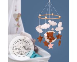 Product: Femur Baby Mobiel â€“ Babybox â€“ Babykamer â€“Wieg â€“ Ledikant - Muziek Mobiel â€“ Hout â€“ Handgemaakt â€“ Beer, van het merk 