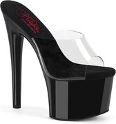 Pleaser - PASSION-701 Muiltjes - US 9 - 39 Shoes - Zwart/Zwart