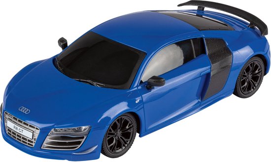 Playtive Bestuurbare Auto Audi R8 GT- Blauw - Schaal: 1:24 - Snelheid: ca. 7 km/u - Aanbevolen leeftijd: vanaf 6 jaar - Met oplichtende koplampen bij het vooruit rijden - Rijduur: ca. 40 minuten - 