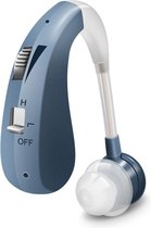 TechU™ Oplaadbaar Hoortoestel – Draadloos Gehoorapparaat voor Achter Het Oor (AHO) – Helder Geluid – Comfortabel & Lichtgewicht – Blauw