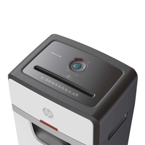 HP OneShred 16MC Papierversnipperaar - Shredder - Beveiligingsniveau P-5 - 16 vel DIN A4 - Micro Cut - 30 Liter - Professioneel - Kantoorgebruik - Wit - HP
