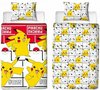 Pokemon Dekbedovertrek Icon - 140x200 - 100% Katoen - Wit - Dekbedovertrek kinderen