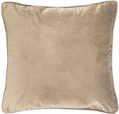 TISECO HOME STUDIO - Coussin (rempli) - SUPERSOFT VELVET - 100% polyester - 45x45 cm - Taupe claire - SET/2