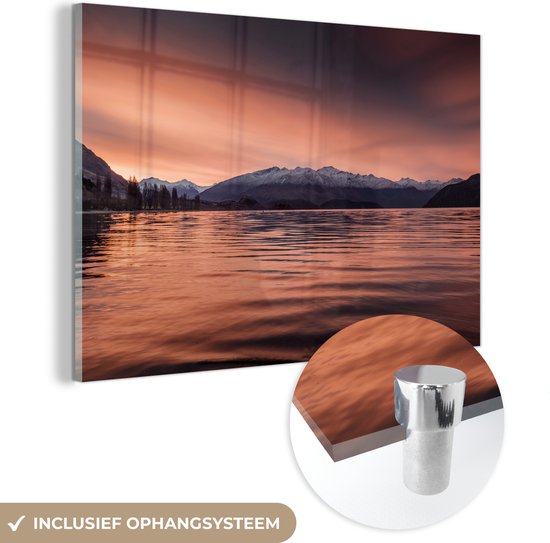 Peinture sur Verre - Lac - Berg - Ciel - 150x100 cm - Peintures sur Verre Peintures - Photo sur Glas