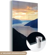 MuchoWow® Glasschilderij 120x180 cm - Schilderij acrylglas - Fjorden in Schotland - Foto op glas - Schilderijen