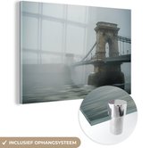 MuchoWow® Peinture sur Verre - Pont des Chaînes Budapest - 150x100 cm - Peintures sur Verre Acrylique - Photo sur Glas