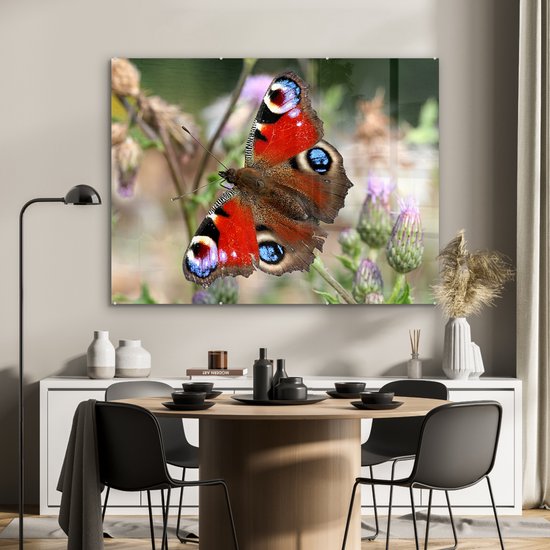 Peinture sur Verre - Papillon Paon - 120x90 cm - Peintures sur Verre Peintures - Photo sur Glas