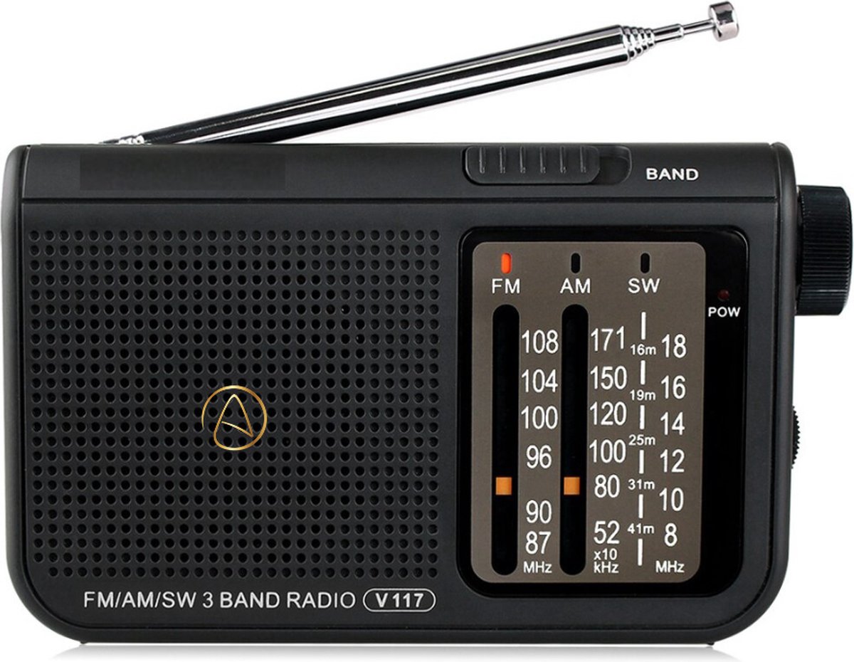 Draagbare AM/FM Radio – Transistorradio Met Grote Ingebouwde Luidspreker, Ideaal Voor Reizen, Thuis En Noodgevallen