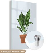 MuchoWow® Peinture sur Verre - Plantes - Jardinière - Pastel - 60x90 cm - Peintures sur Verre Acrylique - Photo sur Glas