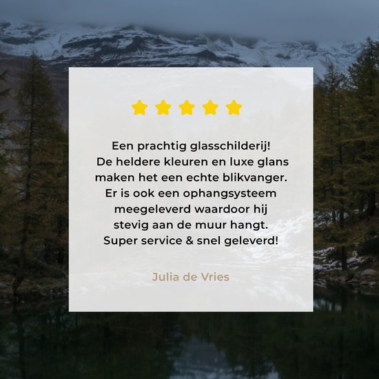 MuchoWow® Peinture sur verre 20x20 cm - Peinture sur verre acrylique - Cervin derrière la brume en Suisse - Photo sur verre - Peintures