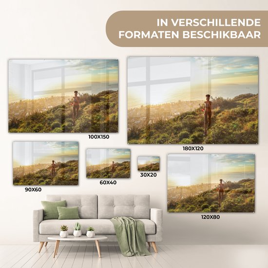 Peinture sur verre - Femme qui court - 180x120 cm - Peintures sur Verre Peintures - Photo sur Glas