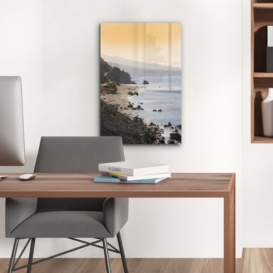 MuchoWow® Peinture sur verre 40x60 cm - Peinture sur verre acrylique - Plage - Grèce - Crète - Photo sur verre - Peintures