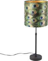 QAZQA parte - Klassieke Tafellamp met kap - 1 lichts - H 730 mm - Multicolor -  Woonkamer | Slaapkamer | Keuken