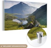 MuchoWow® Glasschilderij 120x60 cm - Schilderij acrylglas - Landschap in Wales - Foto op glas - Schilderijen