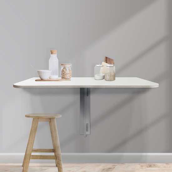 Table Murale Double T Concept® Wit - pliable - Ovale - Table Pliante - Table  Pliable -... | bol