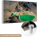MuchoWow® Peinture sur verre 40x20 cm - Peinture sur verre acrylique - Lac dans le parc national de Tongariro en Nouvelle-Zélande - Photo sur verre - Peintures