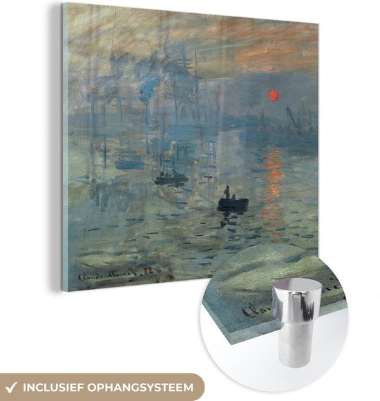 Peinture sur verre - Impression, lever de soleil - Claude Monet - 20x20 cm - Peintures sur Verre Peintures - Photo sur Glas