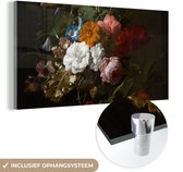 Peinture sur verre - Vase avec des fleurs - Peinture de Rachel Ruysch - 40x20 cm - Peintures sur Verre Peintures - Photo sur Glas
