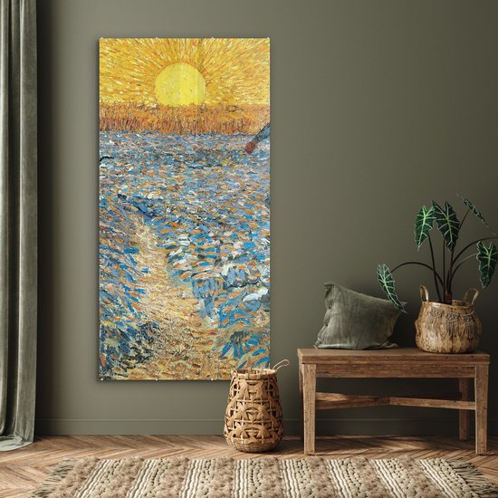 MuchoWow® Peinture sur Verre - Le Semeur - Vincent van Gogh - 80x160 cm - Peintures sur Verre Acrylique - Photo sur Glas