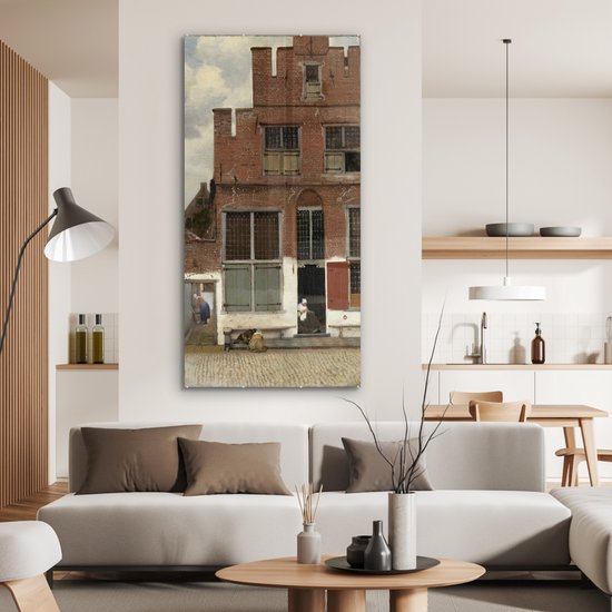 MuchoWow® Peinture sur verre - La rue - Johannes Vermeer - 80x160 cm - Peintures sur verre acrylique - Photo sur Glas