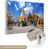MuchoWow® Glasschilderij 30x20 cm - Schilderij acrylglas - Thailand - Paleis - Azië - Foto op glas - Schilderijen