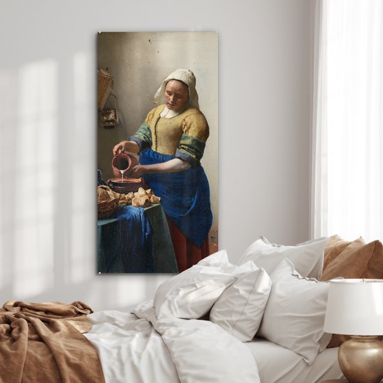 Peinture sur Verre - La Laitière - Johannes Vermeer - 60x120 cm - Peintures sur Verre Peintures - Photo sur Glas