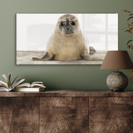 Peinture sur Verre - Chambre de bébé - Sceau - Chambre - Salon - 80x40 cm - Peintures sur Verre Peintures - Photo sur Glas