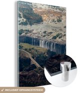 MuchoWow® Glasschilderij 30x40 cm - Schilderij acrylglas - De Victoria watervallen - Foto op glas - Schilderijen