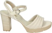 Paul Green 7928 - Sandalen met hakDames Sandalen - Kleur: Wit/beige - Maat: 37.5