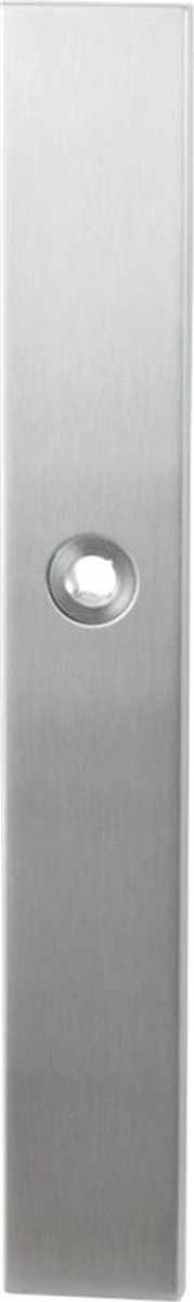 GPF1100.75 langschild XL 282x40x8,5mm WC63/8 rechthoekig normale knop RVS geborsteld
