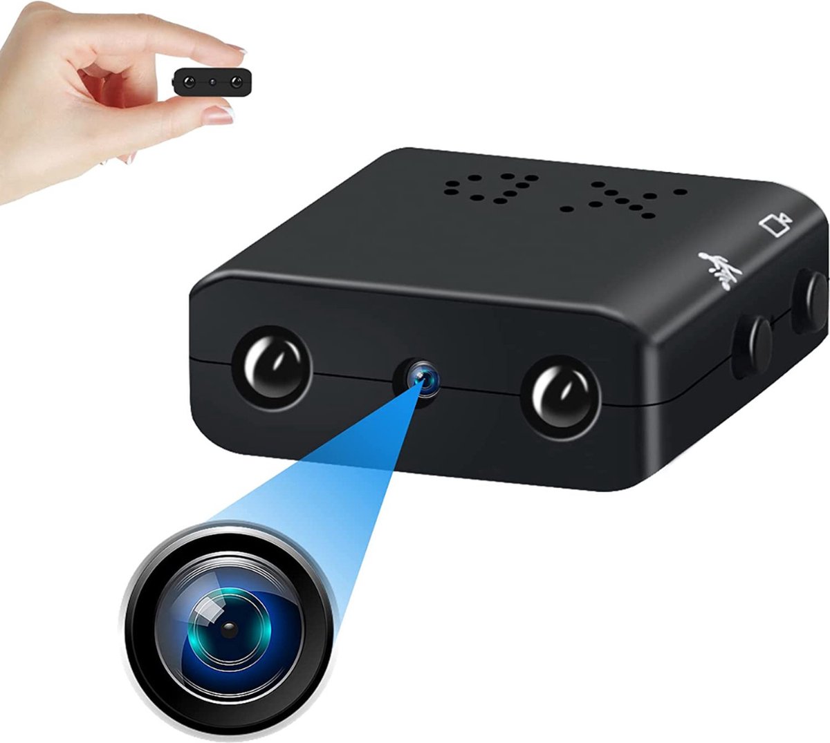 Bolture Spycam - Spy Camera - Verborgen Camera - Mini Camera - Spy Cam - Camera Opname - Nachtzicht - HD 1080P - 32GB