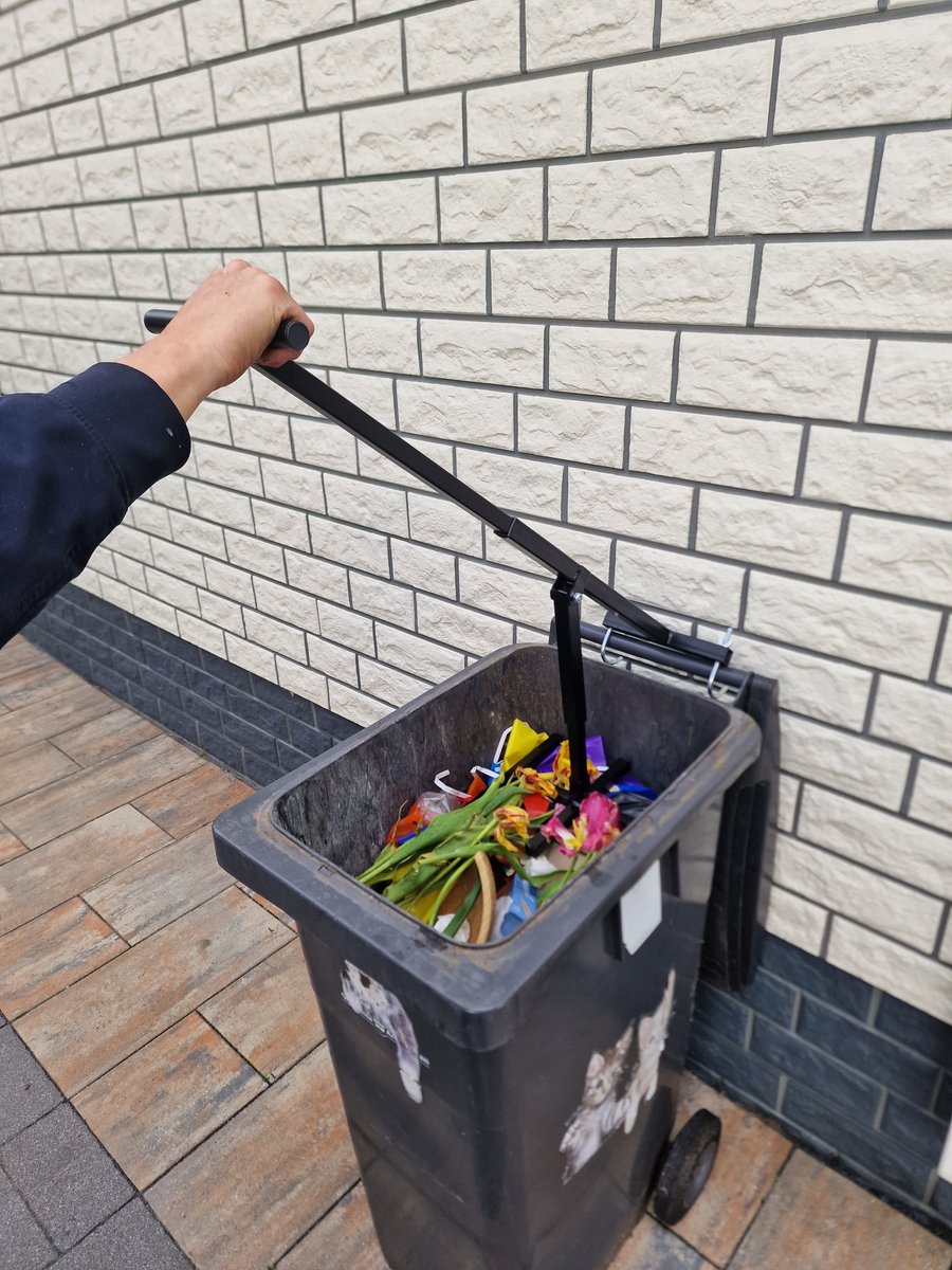 Compacteur de déchets Relaxdays pour poubelle à roulettes - lot de 2 -  bourreur de