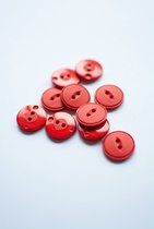Knopen 10 stuks - rood 18mm - rode knoop