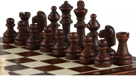 Thumbnail van een extra afbeelding van het spel Magnetisch Schaakbord met Schaakstukken - Compact schaakset op Reis - Schaakspel